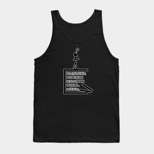 Thinking outside the box, funny. Tank Top